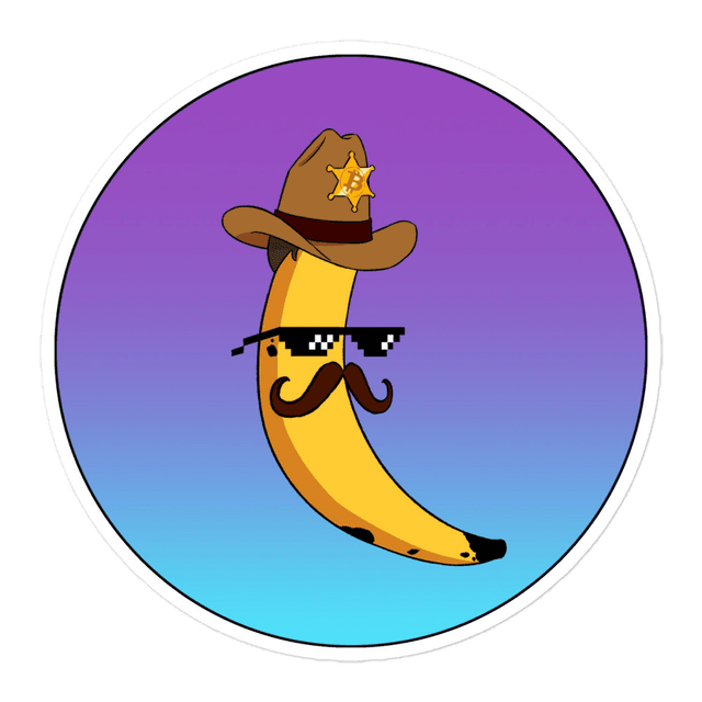 One style Banana Sheriff Stickers
